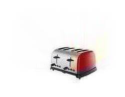 ColourMatch 4 Slice Stainless Steel Toaster - Poppy Red